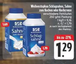 Edeka Weihenstephan schlagsahne Angebot