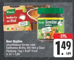 Edeka Knorr bouillon pur mit rind Angebot