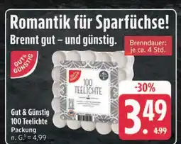 Edeka Gut & günstig 100 teelichte Angebot