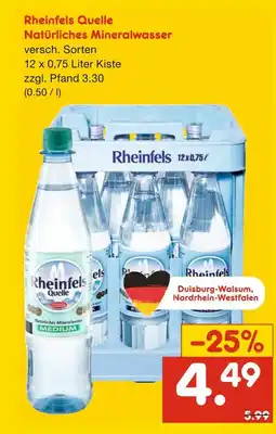 Netto Marken-Discount Rheinfels quelle natürliches mineralwasser Angebot