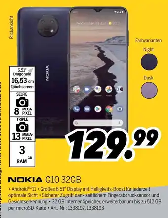 MEDIMAX Nokia G10 32Gb Angebot