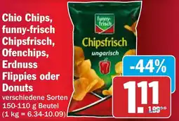 HIT Chio Chips, funny-frisch Chipsfrisch, Ofenchips, Erdnuss Flippies oder Donuts Angebot