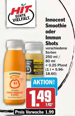 HIT Innocent Smoothie oder Immun Shots Angebot
