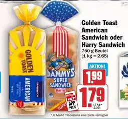 HIT Golden Toast American Sandwich oder Harry Sandwich Angebot
