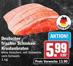 HIT Deutscher frischer Schinken- Krustenbraten Angebot