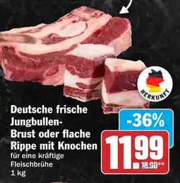 HIT Deutsche frische Jungbullen- Brust oder flache Rippe mit Knochen Angebot