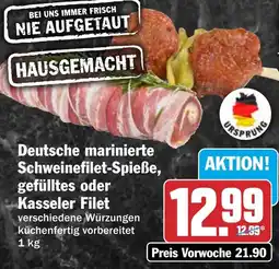HIT Deutsche marinierte Schweinefilet-Spieße, gefülltes oder Kasseler Filet Angebot