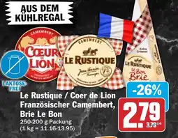 HIT Le Rustique/Coer de Lion Französischer Camembert, Brie Le Bon Angebot