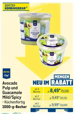 METRO METRO Chef Avocado Pulp und Guacamole Mild/Spicy Angebot
