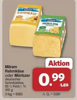 Famila Nord Ost Milram Rahmkäse oder Müritzer Angebot