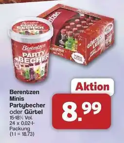 Famila Nord Ost Berentzen Minis Partybecher oder Gürtel Angebot