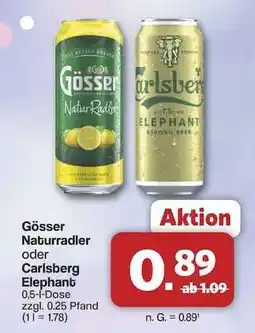 Famila Nord Ost Gösser Naturradler oder Carlsberg Elephant Angebot