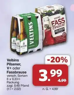 Famila Nord Ost Veltins Pilsener, V+ oder Fassbrause Angebot