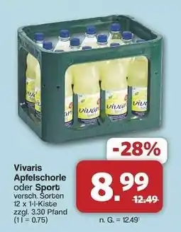 Famila Nord Ost Vivaris Apfelschorle oder Sport Angebot