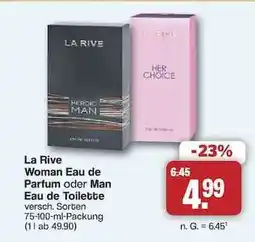 Famila Nord Ost La Rive Woman Eau de Parfum oder Man Eau de Toilette Angebot