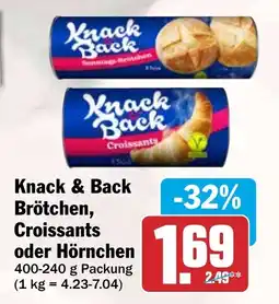 HIT Knack & Back Brötchen, Croissants oder Hörnchen Angebot