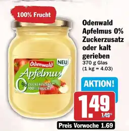 HIT Odenwald Apfelmus 0% Zuckerzusatz oder kalt gerieben Angebot