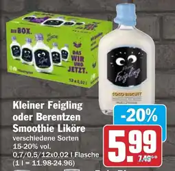 HIT Kleiner Feigling oder Berentzen Smoothie Liköre Angebot