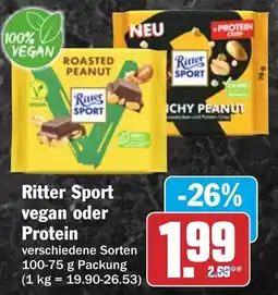 HIT Ritter Sport vegan oder Protein Angebot