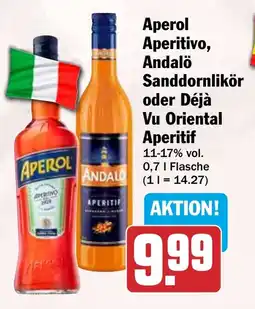 HIT Aperitivo, Andalö Sanddornlikör oder Déjà Vu Oriental Aperitif Angebot