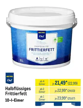 METRO METRO Chef Halbflüssiges Frittierfett Angebot