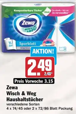 HIT Zewa Wisch & Weg Haushaltstücher Angebot
