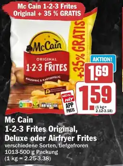 HIT Mc Cain 1-2-3 Frites Original Deluxe oder Airfryer Frites Angebot