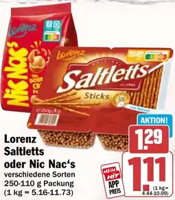 HIT Lorenz Saltletts oder Nic Nac's Angebot