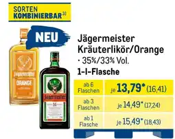 METRO Jägermeister Kräuterlikör/Orange Angebot