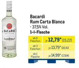 METRO Bacardi Rum Carta Blanca Angebot