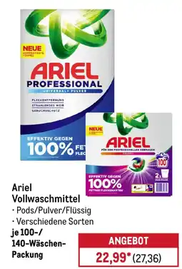 METRO Ariel Vollwaschmittel Angebot