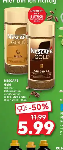 Kaufland Nescafé gold löslicher bohnenkaffee Angebot
