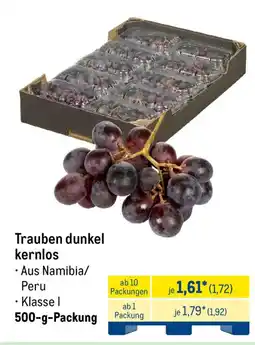 METRO Trauben dunkel kernlos Angebot