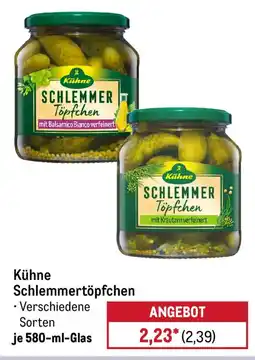 METRO Kühne Schlemmertöpfchen Angebot