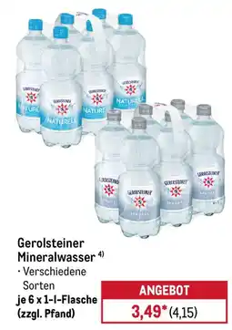 METRO Gerolsteiner Mineralwasser Angebot