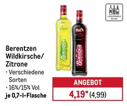 METRO Berentzen Wildkirsche/ Zitrone Angebot