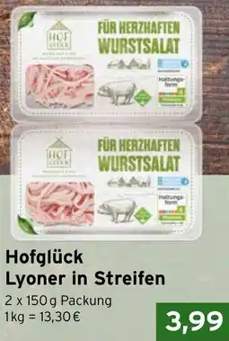 CAP Markt Hofglück Lyoner in Streifen Angebot