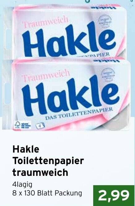 Spannende Hakle Toilettenpapier Angebot Bild