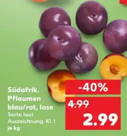 Kaufland Südafrik. Pflaumen blau/rot, lose Angebot
