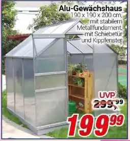 CENTERSHOP Alu-Gewächshaus Angebot