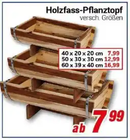 CENTERSHOP Holzfass-Pflanztopf Angebot