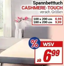 CENTERSHOP Spannbetttuch CASHMERE-TOUCH Angebot