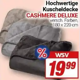 CENTERSHOP Hochwertige Kuscheldecke CASHMERE DELUXE Angebot