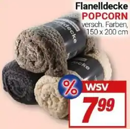 CENTERSHOP Flanelldecke POPCORN Angebot