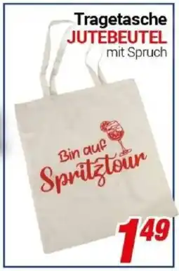 CENTERSHOP Tragetasche JUTEBEUTEL Angebot