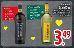 Edeka Frankreich Grand Sud Merlot, Chardonnay Angebot