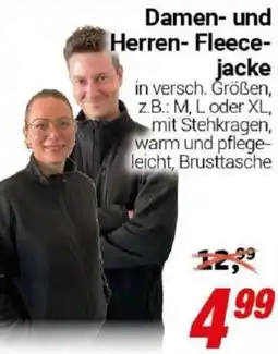 CENTERSHOP Damen und Herren Fleecejacke Angebot