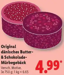 Lidl Original dänisches Butter & Schokolade Mürbegebäck Angebot