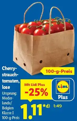 Lidl Cherrystrauchtomaten, lose Angebot