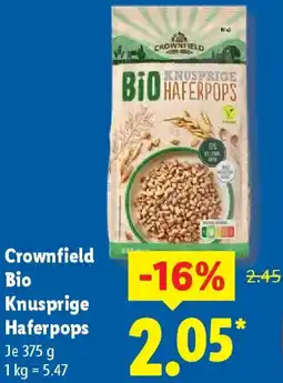 Lidl Crownfield Bio Knusprige Haferpops Angebot